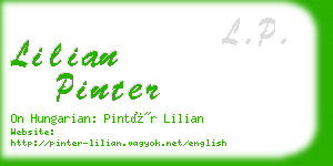 lilian pinter business card